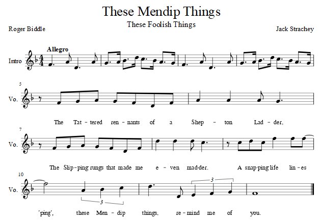Score of These Mendip Things